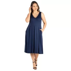 Sleeveless Midi Pocket Plus Size Dress -Women Sale Shop GUEST cc9f1131 bea0 40ce baef 7abe823d7c3f