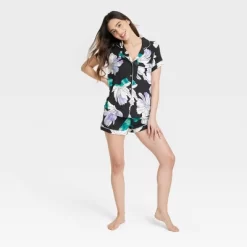 Women's Beautifully Soft Short Sleeve Notch Collar Top And Shorts Pajama Set - Stars Above™ -Women Sale Shop GUEST cd0197d3 fb3a 47a3 9e64 f021ac8fdae8