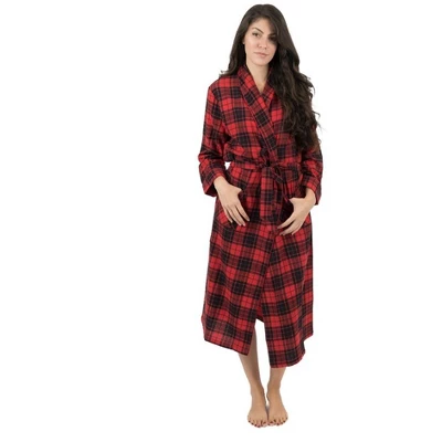 Leveret Womens Flannel Robe 7 Leveret Womens Flannel Robe - Image 5