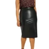 ELOQUII Women’s Plus Size Faux Leather Column Midi Skirt -Women Sale Shop GUEST cd686662 dc87 4ecb 9286 1238299d2f5c