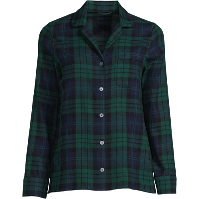 Lands' End Women's Long Sleeve Print Flannel Pajama Top 11 Lands' End Women's Long Sleeve Print Flannel Pajama Top - Image 9