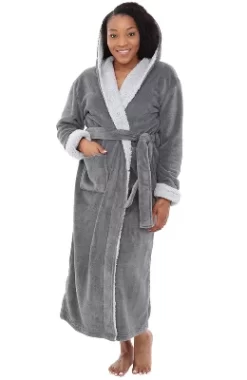 Women's Warm Winter Robe, Plush Fleece Full Length Long Hooded Bathrobe -Women Sale Shop GUEST cfa18fb3 61fd 4164 b044 041c9b0d4a63