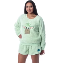 Star Wars Womens' The Mandalorian The Child Sweater And Short Pajama Set Green 11 Star Wars Womens' The Mandalorian The Child Sweater And Short Pajama Set Green -Women Sale Shop GUEST d2cfaa8d 25c0 4768 8b4b 9a4deaec8ec3