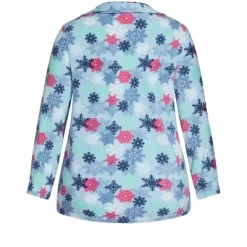 Women's Plus Size Snowflake Button Fleece Sleep Top - Blue | AVENUE 16 Women's Plus Size Snowflake Button Fleece Sleep Top - Blue | AVENUE -Women Sale Shop GUEST d70c3e58 8ff4 4d86 9782 3eed8efc2f70