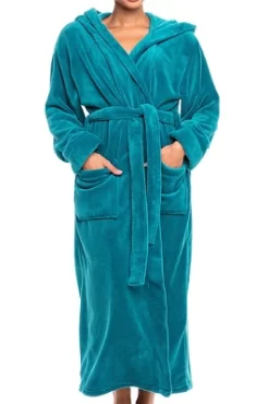 Women's Classic Winter Robe, Hooded Cozy Plush Fleece Bathrobe -Women Sale Shop GUEST d83efa04 91e6 4634 ab51 21509fabf950