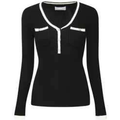 Hobemty Women's Contrast Color V Neck Long Sleeve Fitted Ribbed Tops 11 Hobemty Women's Contrast Color V Neck Long Sleeve Fitted Ribbed Tops -Women Sale Shop GUEST d89b24b5 fb32 43bb 9959 46ebd23db8c5