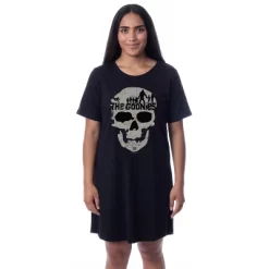 The Goonies Womens' Movie Film Skull Map Nightgown Sleep Pajama Shirt Black -Women Sale Shop GUEST dc1d2e8c 2c95 4778 9439 a2d1e1cbcd45