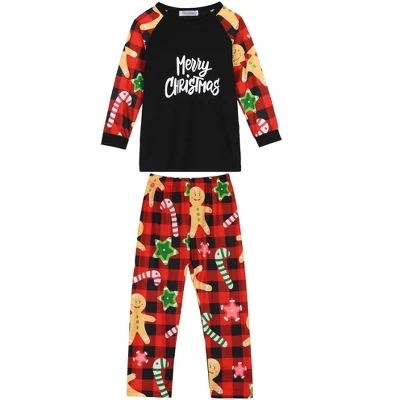 Cheibear Christmas Sleepwear Long Sleeve Tee With Pants Lounge Family Pajama Sets 3 Cheibear Christmas Sleepwear Long Sleeve Tee With Pants Lounge Family Pajama Sets