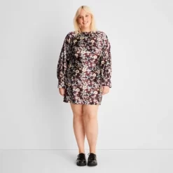 Women's Long Sleeve Satin Mini Dress - Future Collective™ With Reese Blutstein -Women Sale Shop GUEST e20968d4 17c1 49fc a8ce 66926d8b8e01