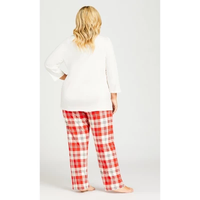 Women's Plus Size Robin Sleep Top - Cream | AVENUE 5 Women's Plus Size Robin Sleep Top - Cream | AVENUE - Image 3