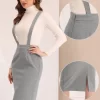 Allegra K Women's Pencil High Waist Adjustable Strap Split Back Bodycon Suspender Skirts -Women Sale Shop GUEST e3c63c5c f6f3 46fc 984c 2eb2bc49633e