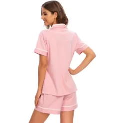Cheibear Womens SleepwearButton Up Shirt With Shorts Loungewear Pajama Set -Women Sale Shop GUEST e41ac6b4 c438 4ba3 9b80 188d4a638565