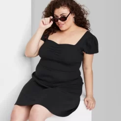 Women's Cap Short Sleeve Fit & Flare Knit Skater Dress - Wild Fable™ -Women Sale Shop GUEST e5363af8 56d6 4020 afac a04c27c52466