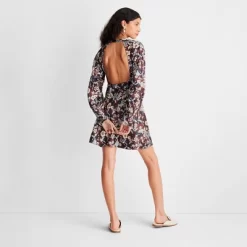 Women's Long Sleeve Satin Mini Dress - Future Collective™ With Reese Blutstein