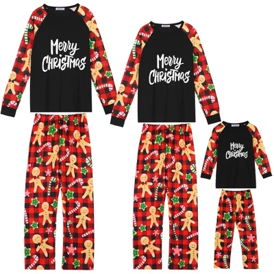 Cheibear Christmas Sleepwear Long Sleeve Tee With Pants Lounge Family Pajama Sets 6 Cheibear Christmas Sleepwear Long Sleeve Tee With Pants Lounge Family Pajama Sets - Image 4