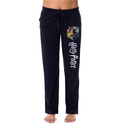 Harry Potter Women's Hogwarts House Crest Sleep Lounge Pajama Pants Black 5 Harry Potter Women's Hogwarts House Crest Sleep Lounge Pajama Pants Black - Image 3