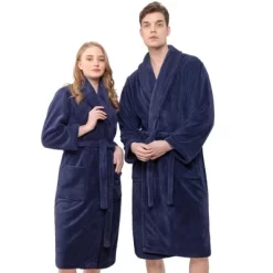 American Soft Linen Warm Fleece Bathrobe, Mens And Womens Adult Robes For Your Bathroom, Shawl Collar Robes -Women Sale Shop GUEST ed2d6098 db1f 4870 a06f 700afa64a03b
