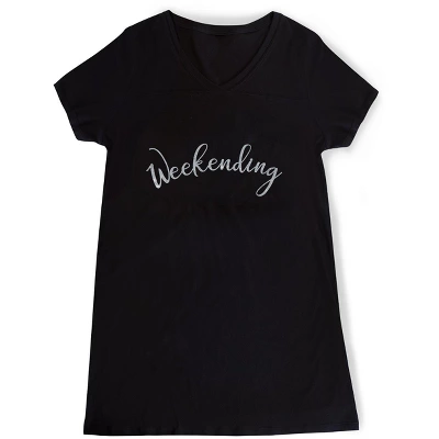 Smart & Sexy Women's Oversized Graphic V-Neck Sleep Shirt 4 Smart & Sexy Women's Oversized Graphic V-Neck Sleep Shirt - Image 2