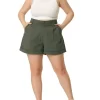 Agnes Orinda Women's Plus Size Boyfriend Stretch Jogger Pocket Track Cargo Shorts