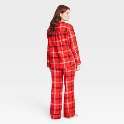 Women's Plaid Flannel Matching Family Pajama Set - Wondershop™ Red 3 Women's Plaid Flannel Matching Family Pajama Set - Wondershop™ Red
