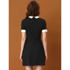 Allegra K Women's Vintage Work Contrast Color Short Sleeve Fit And Flare Dress -Women Sale Shop GUEST f65e3cf6 d406 49c1 af8c 3ae106abd479