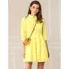 Allegra K Women's 3/4 Sleeve Button Front Flare Mini Shirt Dress 1 Allegra K Women's 3/4 Sleeve Button Front Flare Mini Shirt Dress -Women Sale Shop GUEST f6f63c70 c842 4cdd b525 8b24337e6027