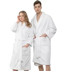 American Soft Linen Warm Fleece Bathrobe, Mens And Womens Adult Robes For Your Bathroom, Shawl Collar Robes -Women Sale Shop GUEST f76204fb 85ce 4857 849a 667de76ae0a3