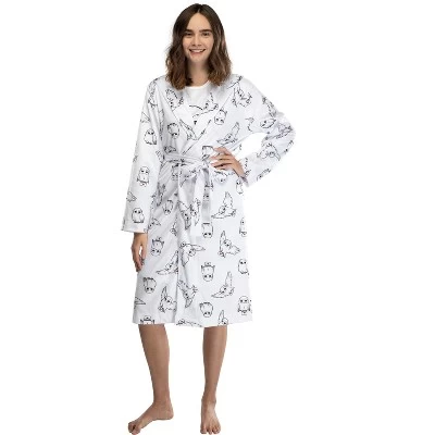 Harry Potter Womens Hedwig Owl Soft Minky Plush Robe 6 Harry Potter Womens Hedwig Owl Soft Minky Plush Robe - Image 4