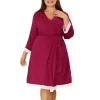 Agnes Orinda Women's Plus Size Solid Wrap Tie Belt Waist Lace Trim 3/4 Sleeve Pajama Robes -Women Sale Shop GUEST fbfce093 f885 410d be79 8a3372dcffd3