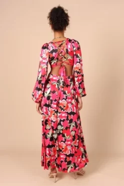 Petal And Pup Womens Teena Puff Sleeve Cutout Midi Dress -Women Sale Shop GUEST fca2b4b5 cc03 4cc3 bdd1 071269c39751