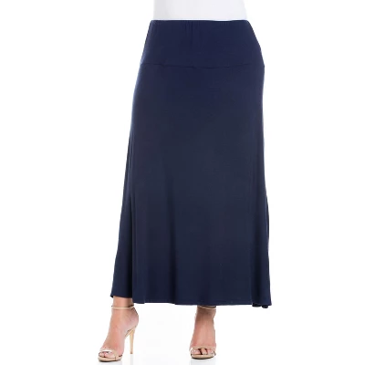 24seven Comfort Apparel Women's Elastic Waist Maxi Skirt 9 24seven Comfort Apparel Women's Elastic Waist Maxi Skirt - Image 7