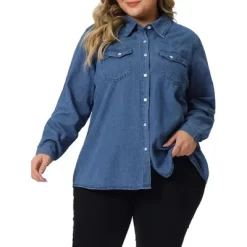 Agnes Orinda Women's Plus Size Denim Long Sleeve Button Down Jean Pockets Shirts 11 Agnes Orinda Women's Plus Size Denim Long Sleeve Button Down Jean Pockets Shirts -Women Sale Shop GUEST fd263c3b a741 4ba9 9b56 38069c58e4a8