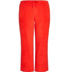 Women's Plus Size Plain Fleece Sleep Pant - Red | AVENUE -Women Sale Shop GUEST ff26d79e 6551 43a1 9728 5efbbf044dad