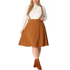 Agnes Orinda Plus Size Suspender Skirt For Women Detachable Strap A-Line Skirts -Women Sale Shop GUEST ff395529 f082 4329 9b10 31dea7bd424b